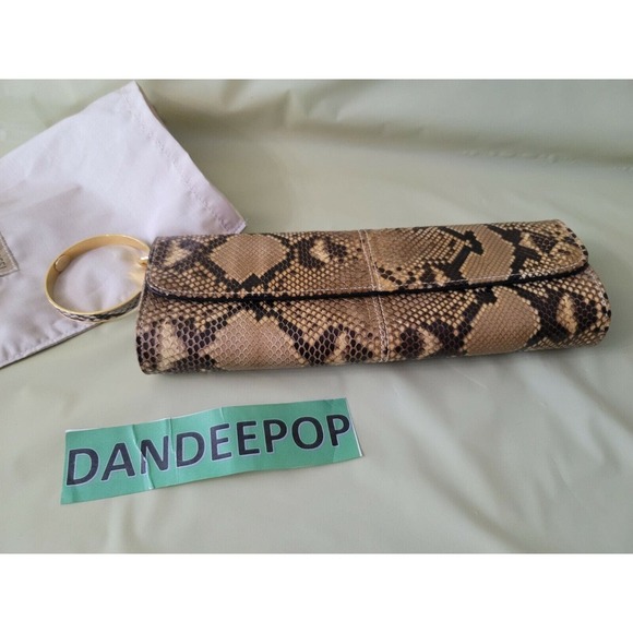 Ted Rossi NYC Python Snakeskin Bangle Clutch Wristlet Handbag C107 M10049 - Picture 1 of 12